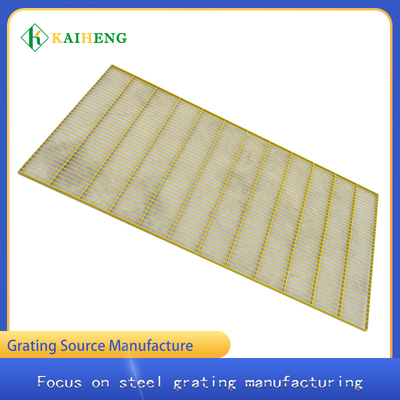 Plastic Dipping Yellow Steel Open Mesh Metal Grid Floor Net