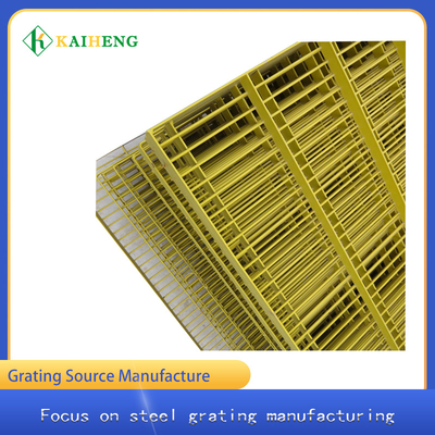 Plastic Dipping Yellow Steel Open Mesh Metal Grid Floor Net