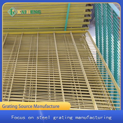 Plastic Dipping Yellow Metal Grill Grate Carbon Steel Grating For Chicken House Fencing