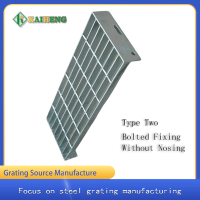 Galvanized Steel Grating Treads 60mm Pitch Bearing Bars