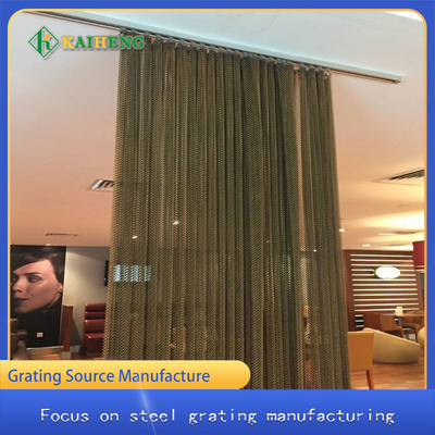 Metal Sunshade Decorative Wire Mesh Partition Aluminum Door Curtain