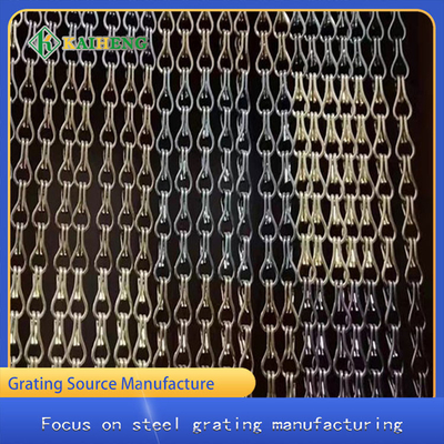 Decorative Ring Aluminium Door Curtain Chain Mesh Customized