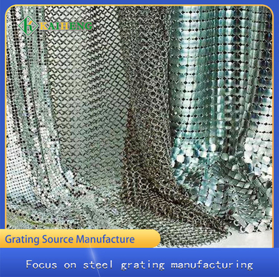 Gold Silver Decorative Wire Mesh Metal Aluminum Chain Curtain